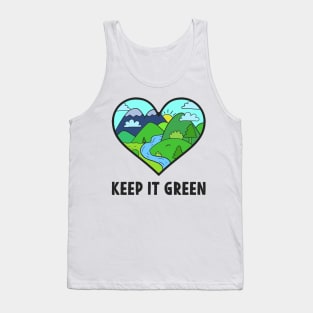 Earth day Keep It Green Love our Nature Heart Tank Top